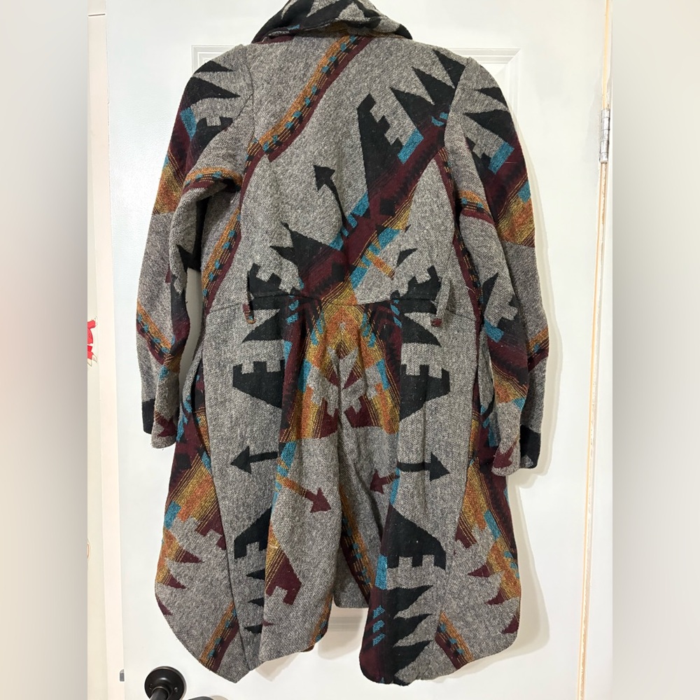 American Rag Multicolor Geometric Coat - Picture 2 of 6